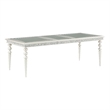 Acme Maverick Rectangular Wooden Dining Table with Leaf in Platinum White