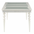 Acme Maverick Rectangular Wooden Dining Table with Leaf in Platinum White