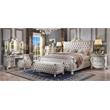 Acme Picardy Tufted Fabric Eastern King Panel Bed in Antique Pearl