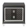 Acme Sawyer 2-Drawer Wooden Nightstand in Metallic Gray