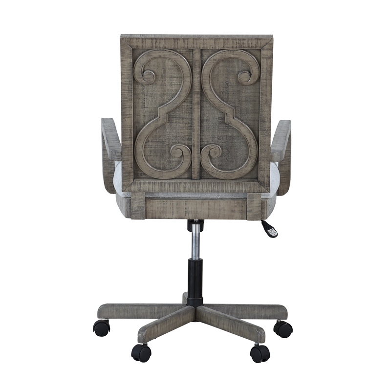 ACME Artesia Fabric Upholstered Executive Office Chair in Salvaged Natural