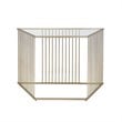 ACME Oaklie Sofa Table in Champagne and Clear Glass