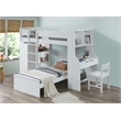 ACME Ragna Wooden Frame Loft Bed in White
