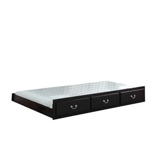 ACME Bailee Twin Wooden Trundle with Faux Drawers in Black