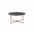 ACME Bromia Round Wooden Coffee Table in Black and Champagne