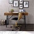 ACME Jalia Wooden Rectangular 3-Drawer Writing Desk in Rustic Oak and Black