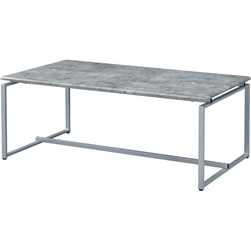 ACME Kersey 3-Piece Rectangular Wooden Coffee and End Table Set in Gray