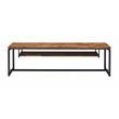 ACME Kersey Wooden Top TV Stand with 1 Shelf in Oak and Black