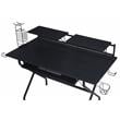 ACME Hartman Wooden Top 2-Shelf Computer Desk with Keyboard Tray in Black