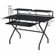 ACME Hartman Wooden Top 2-Shelf Computer Desk with Keyboard Tray in Black