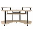 ACME Eleazar Wooden 3-Shelf Music Recording Studio Desk in Natural Oak