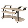 ACME Eleazar Wooden 3-Shelf Music Recording Studio Desk in Natural Oak