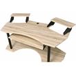 ACME Eleazar Wooden 3-Shelf Music Recording Studio Desk in Natural Oak