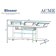 ACME Eleazar Wooden 4-Shelf Music Recording Studio Desk in Black Oak