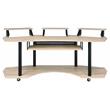 ACME Eleazar Wooden 4-Shelf Music Recording Studio Desk in Natural Oak