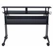 ACME Suitor Wooden Top Music Recording Studio Desk with Keyboard Tray in Black