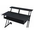 ACME Suitor Wooden Top Music Recording Studio Desk with Keyboard Tray in Black