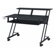 ACME Suitor Wooden Top Music Recording Studio Desk with Keyboard Tray in Black