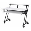 ACME Suitor Wooden Top Music Recording Studio Desk in White and Black
