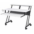 ACME Suitor Wooden Top Music Recording Studio Desk in White and Black