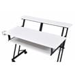 ACME Suitor Wooden Top Music Recording Studio Desk in White and Black