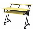 ACME Suitor Wooden Top Music Recording Studio Desk in Yellow and Black