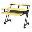 ACME Suitor Wooden Top Music Recording Studio Desk in Yellow and Black
