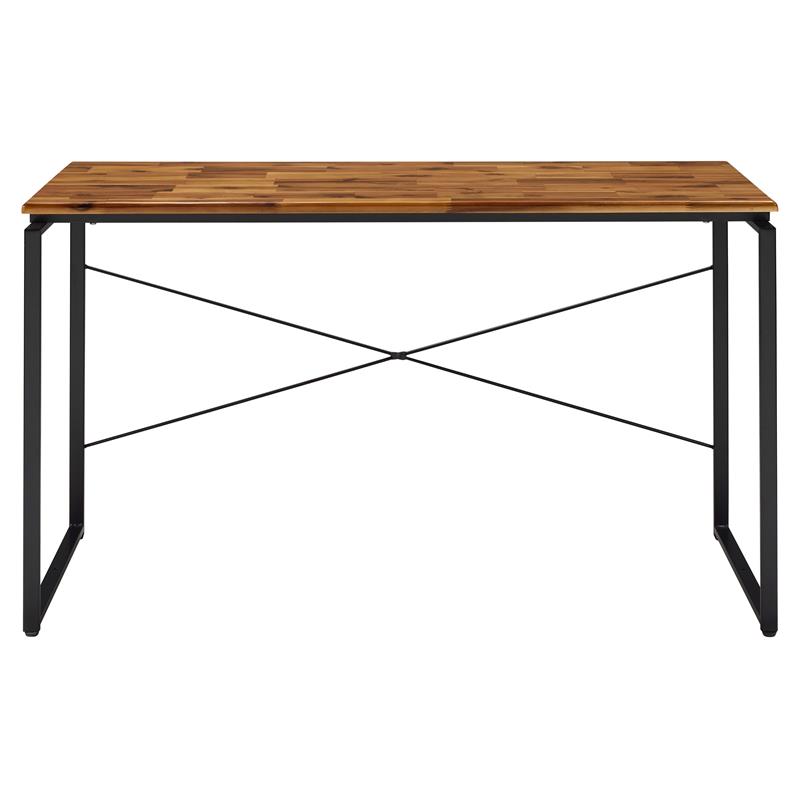 ACME Jurgen Wooden Rectangle Top Writing Desk in Oak and Black