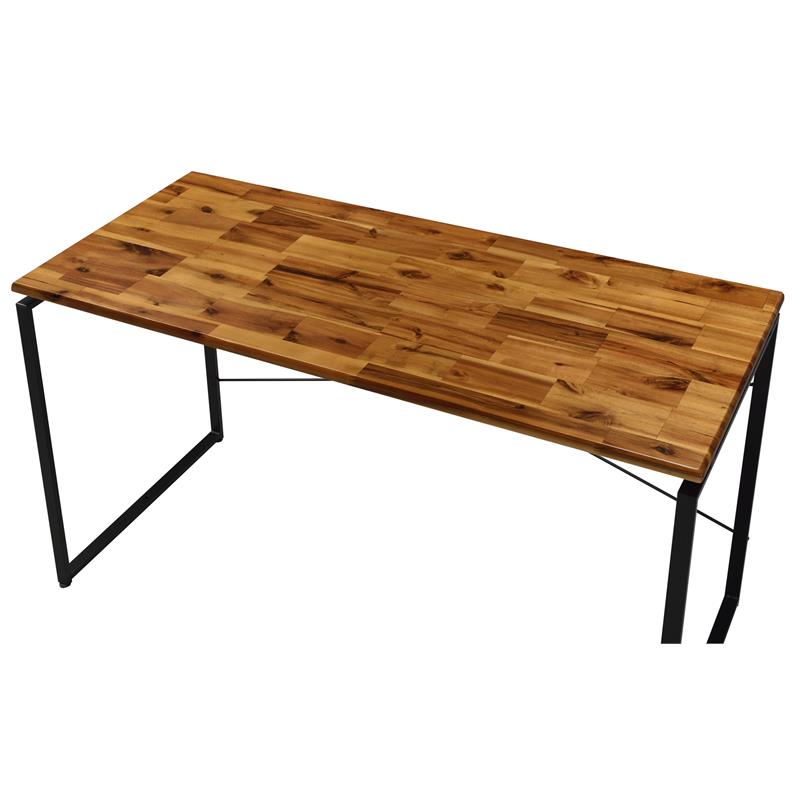 ACME Jurgen Wooden Rectangle Top Writing Desk in Oak and Black