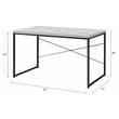 ACME Jurgen Wooden Rectangle Top Writing Desk in Antique White and Black