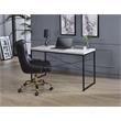ACME Jurgen Wooden Rectangle Top Writing Desk in Antique White and Black