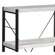 ACME Jurgen 4 Wooden Shelves Rectangular Bookshelf in Antique White and Black