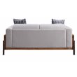ACME Pelton Fabric Loose Back Loveseat with Pillows in Walnut