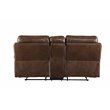 Aashi Loveseat with Console (Motion) in Brown Leather-Gel Match