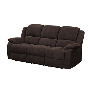 ACME Madden Chenille Motion Reclining Sofa in Brown
