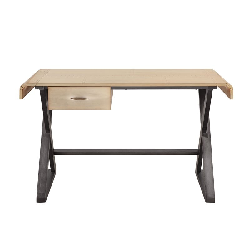 Danton Desk in Gold Aluminum