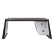 Brancaster Desk in Distress Chocolate Top Grain Leather and Aluminum
