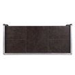Brancaster Desk in Distress Chocolate Top Grain Leather and Aluminum
