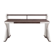 Brancaster Desk in Retro Brown Top Grain Leather and Aluminum