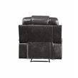 ACME Braylon Faux Leather Tufted Motion Recliner in Magnetite Black