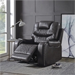 ACME Braylon Faux Leather Tufted Power Motion Recliner in Magnetite Dary Grey