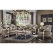 ACME Dresden Tufted Upholstered Loveseat with Pillows in Vintage Bone White