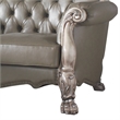 ACME Dresden Tufted Upholstered Loveseat with Pillows in Vintage Bone White