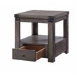 Acme Melville Square Wood Top 1-Drawer End Table in Ash Gray