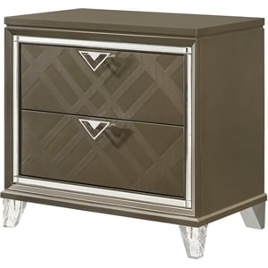 ACME Skylar Nightstand in Dark Champagne