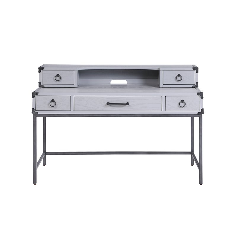 ACME Orchest 3-Drawer WoodenDesk Table in Gray