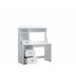 ACME Meyer Wood 1-Drawer/3-Open Storage Compartment Desk Hutch in White