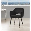 Acme Applewood Accent Chair in Black Velvet & Gold