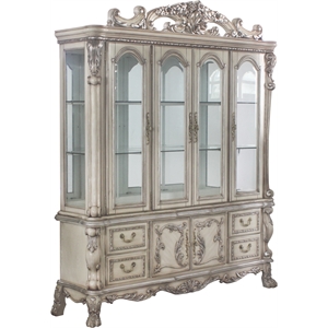 acme dresden hutch and buffet in vintage bone white