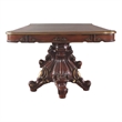 ACME Picardy Double Pedestal Dining Table with Removable Leaf in Honey Oak Wood
